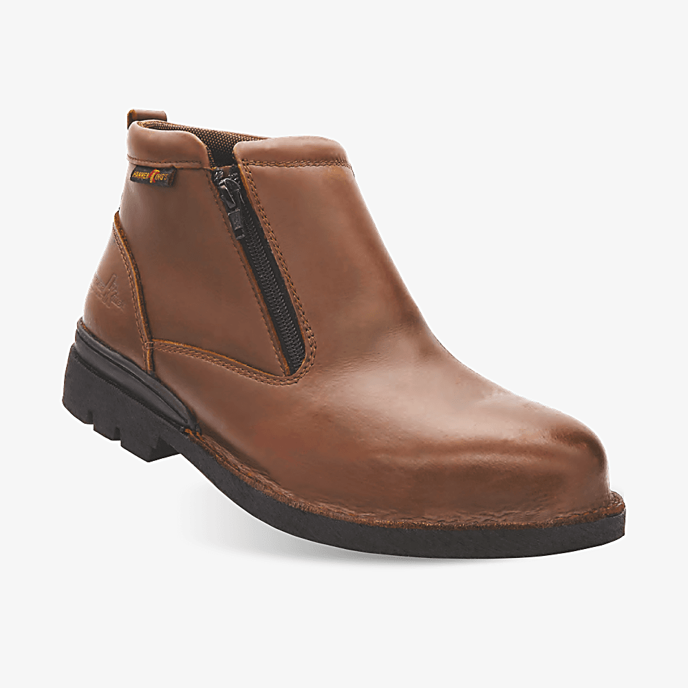 Hammer Kings HK13003 Mid-Cut Zip Boot — Brown SBP safety shoe