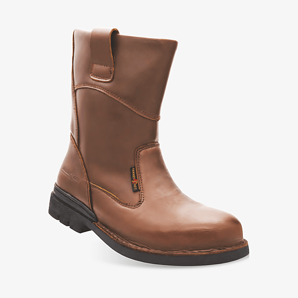 Hammer Kings HK13005 High-Cut Pull-Up Boot — Brown SBP safety shoe