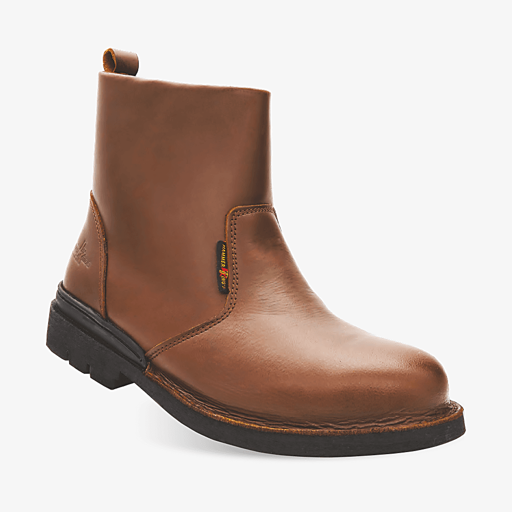 Hammer Kings HK13006 Mid-Cut Boot — Brown SBP safety shoe