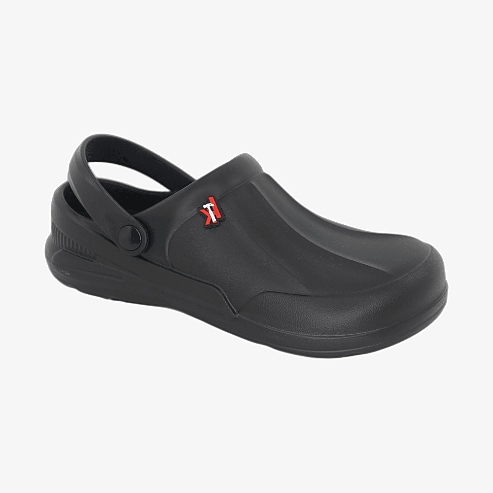 Hammer Kings HK-3002 Chef Clog — Black OB safety shoe