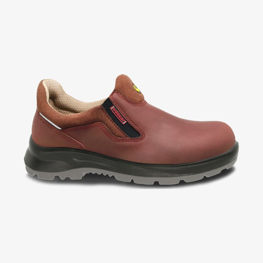 Oscar GeoSync 801 Maroon Slip On Low Cut S3 safety shoe – Composite (metal-free) toe cap, Malaysia