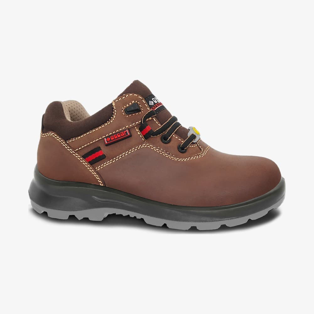 Oscar GeoSync 832 Brown Lace Up Low Cut — S3L safety shoe